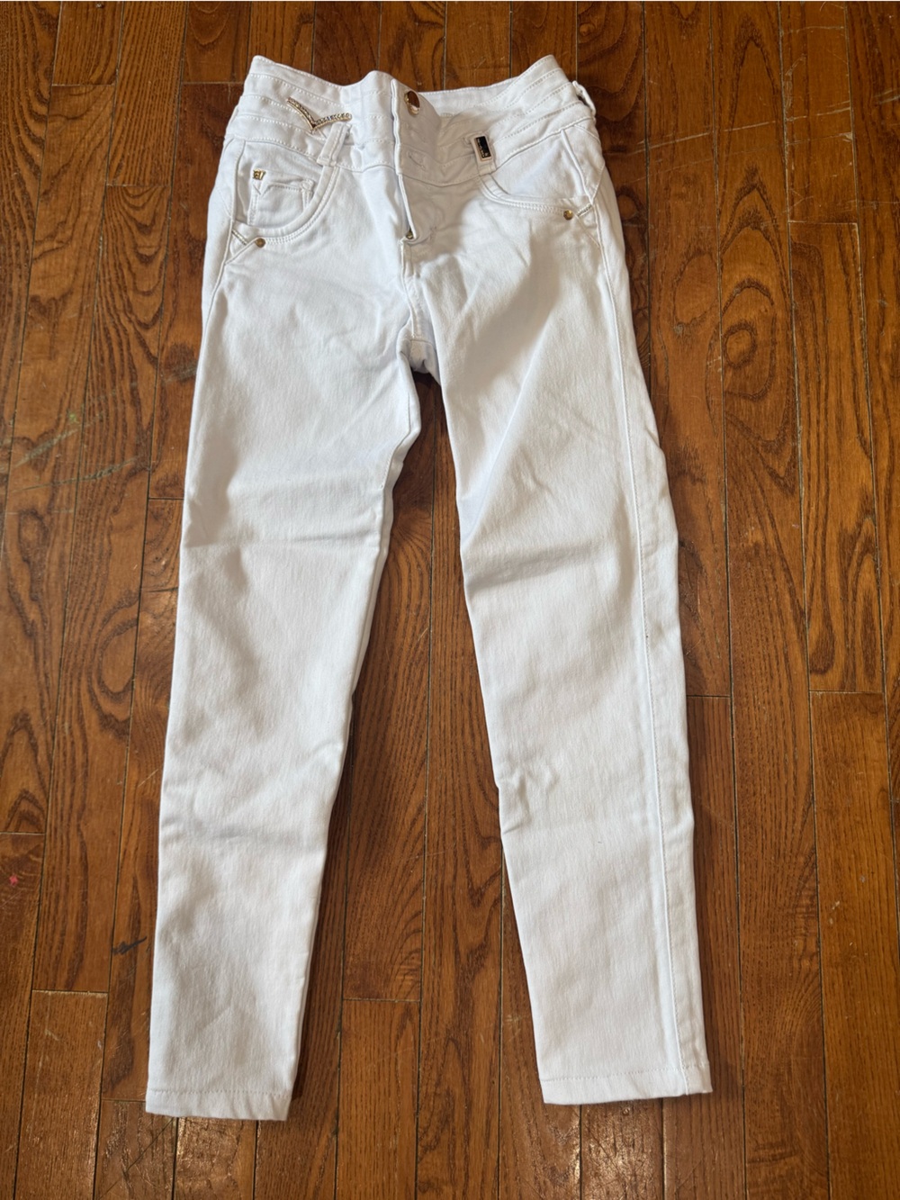 Women's High-Rise White Skinny Jeans - Sleek Slim Fit - Picture 2 of 8